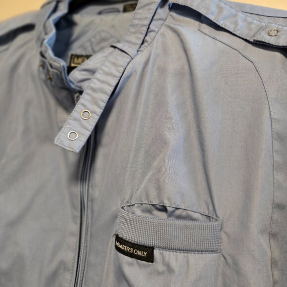 Vintage Member's Only Blue Bomber Jacket Size Large 42 - Picture 11 of 12